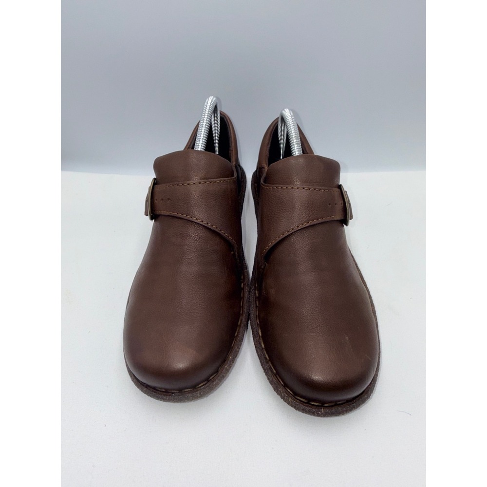 Born Loafers Women 9 Brown Leather Monk Strap Buckle - Picture 2 of 8